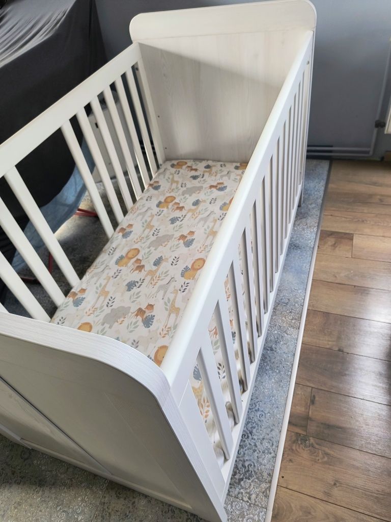 Łóżeczko Luca Baby BRW z materacem i przescieradlem