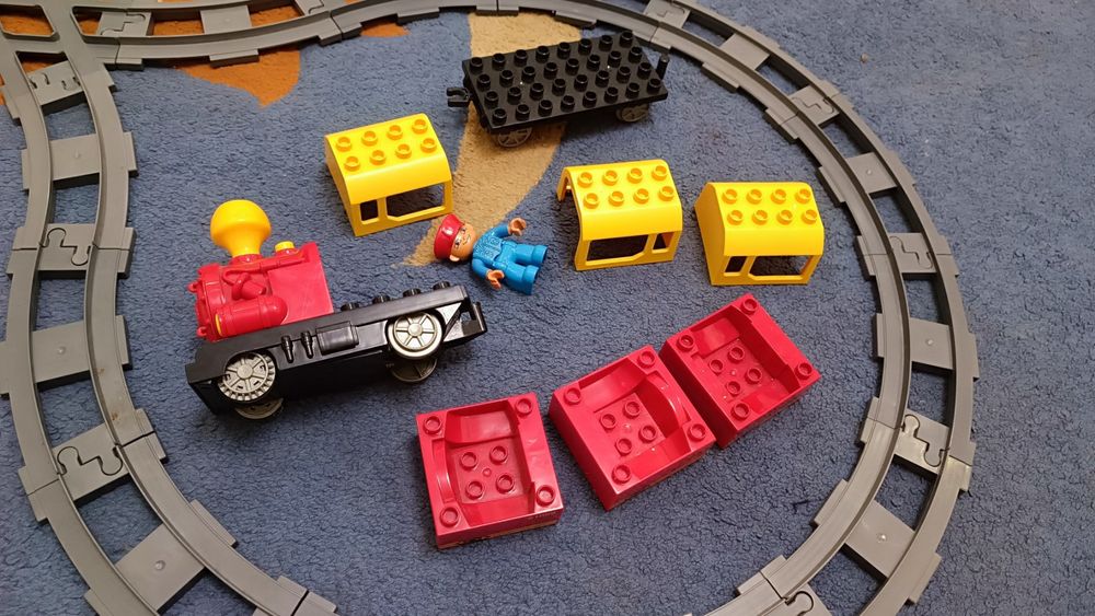 Конструктор ЖД Залізна Дорога M 0440 аналог лего дупло / Lego Duplo