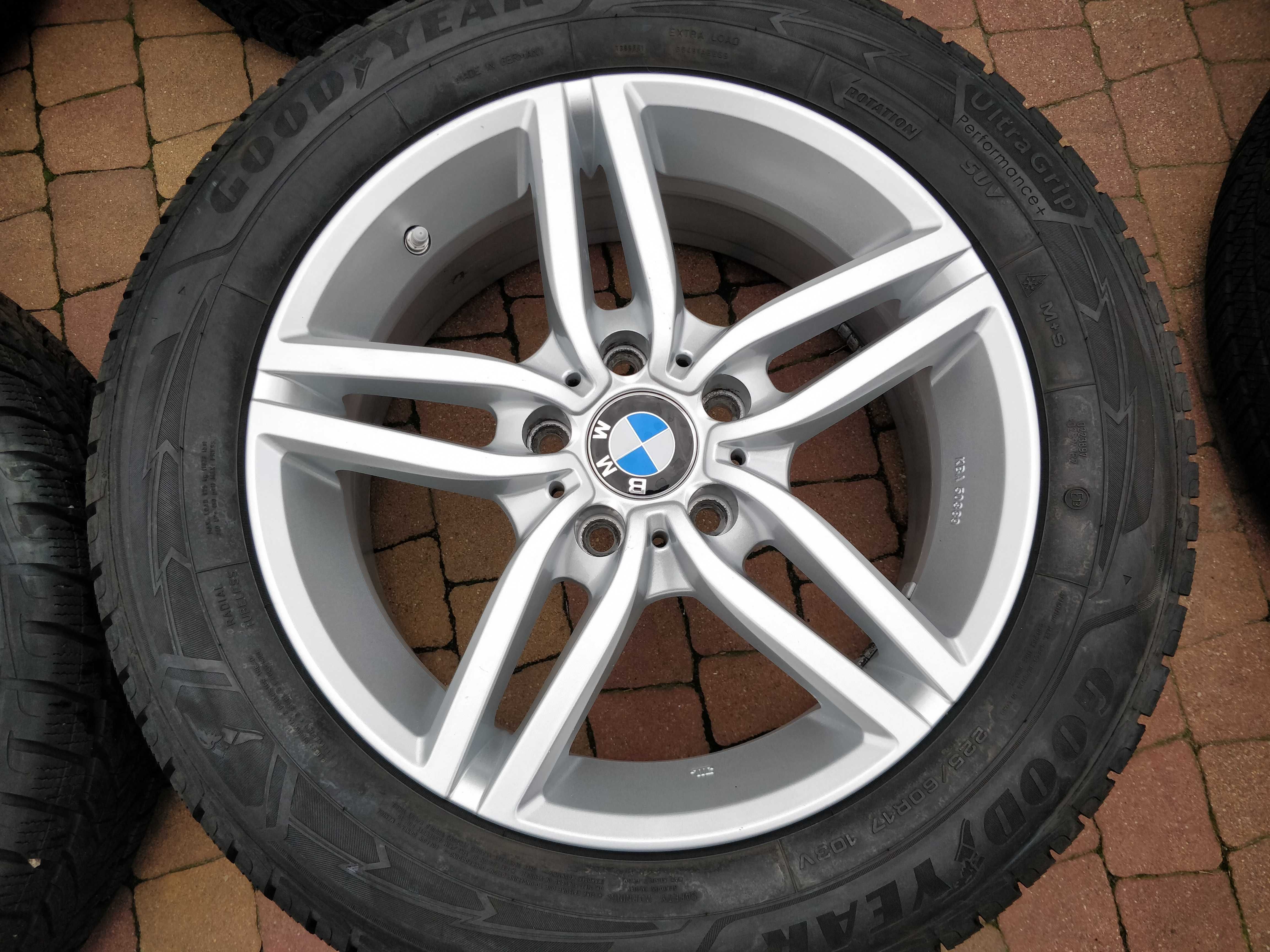 3160. Koła zimowe BMW X3 F25 X4 5x120 225/60/17 Goodyear 2021r