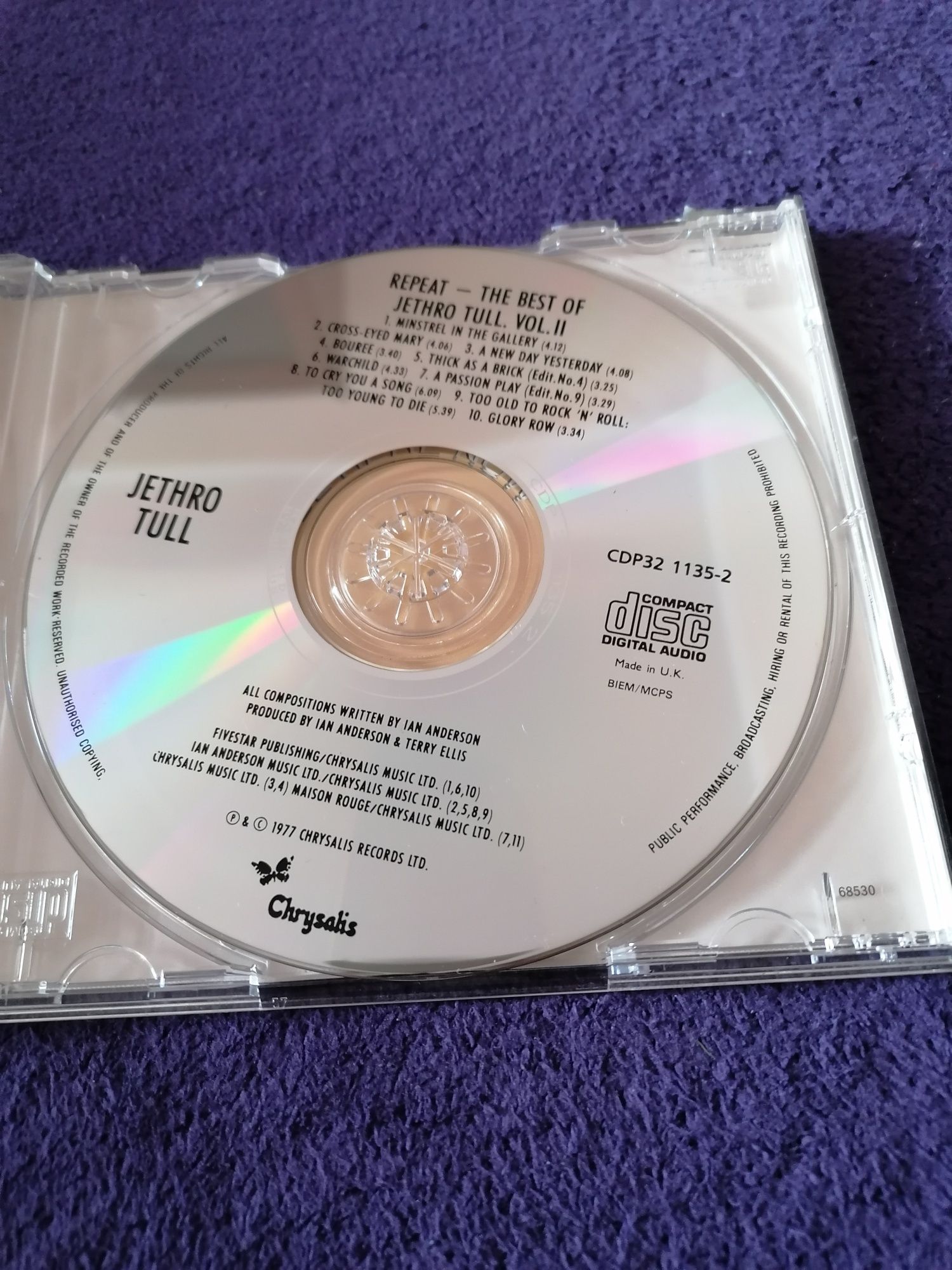 Jethro Tull Best vol 2 repeat cd