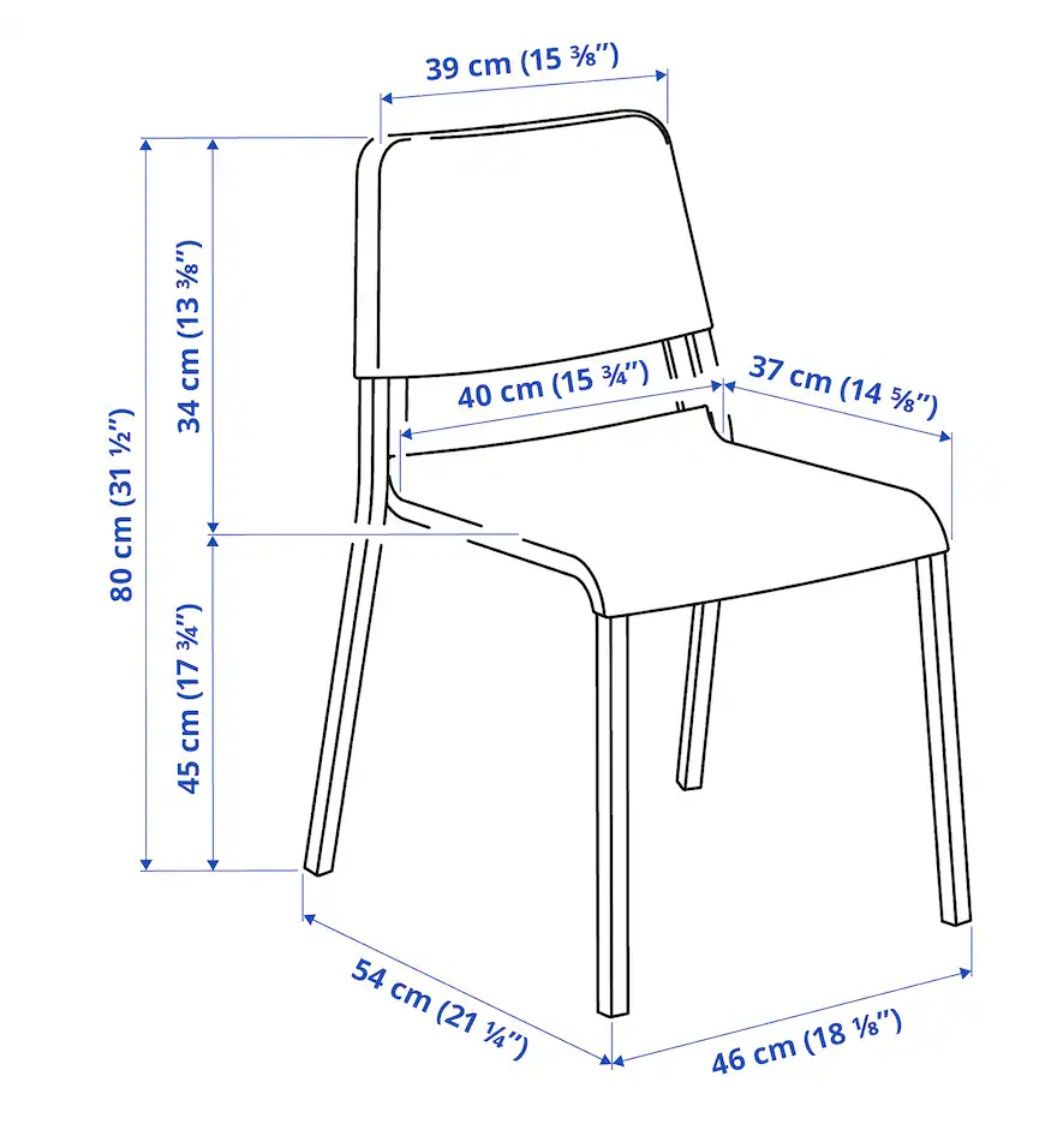 4 Krzesła białe Teodores+IKEA -nowe