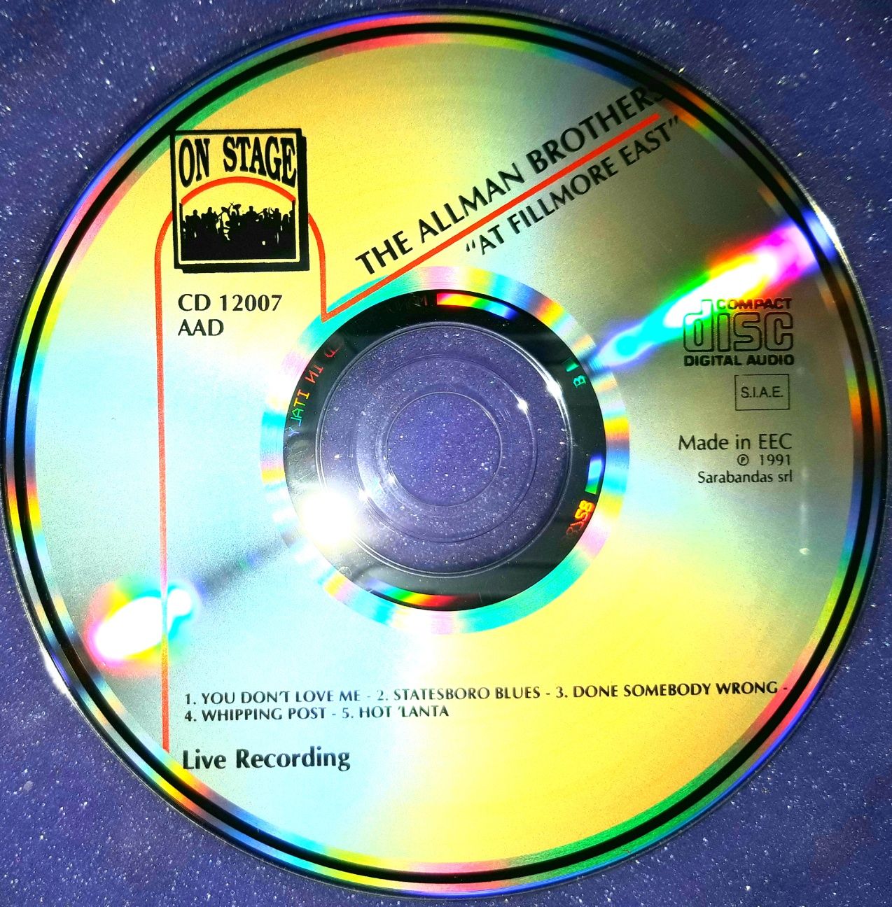 The Allman Brothers Band At Fillmore East (CD, 1991)