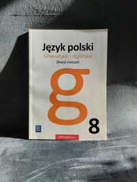 Język polski Gramatyka i stylistyka (Zeszyt ćwiczeń) kalsa 8 WSiP