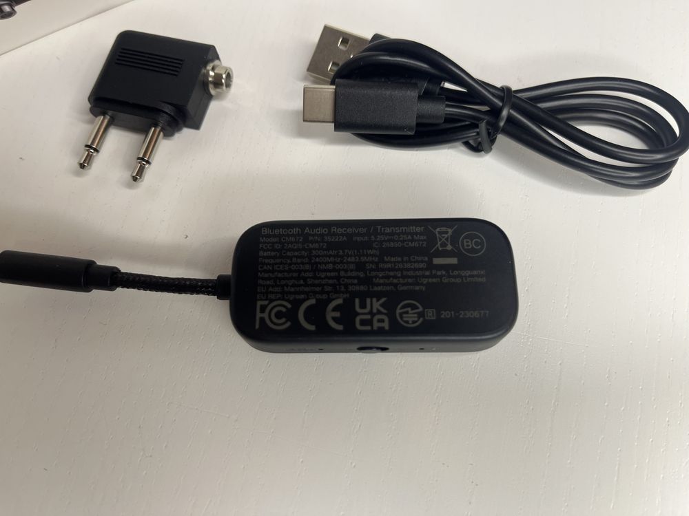 UGREEN CM672 2in1 Aux Bluetooth 5.2 Adapter & Transmitter