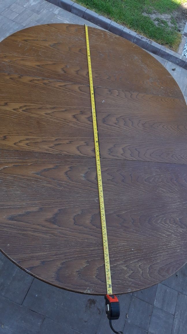 Stół okrągły 110 cm rozkładany 155 cm na jednej nodze