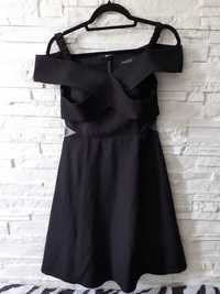 Sukienka elegancka czarna krótka 40