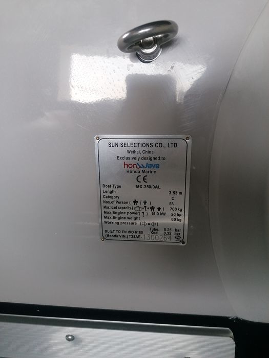 Ponton Honda T350/AL plus silnik Suzuki Dt15c 2t