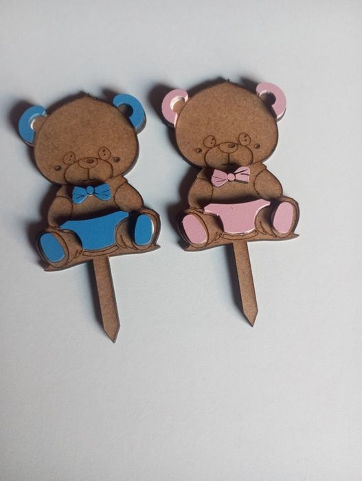 Kit Topo de bolo ursinhos