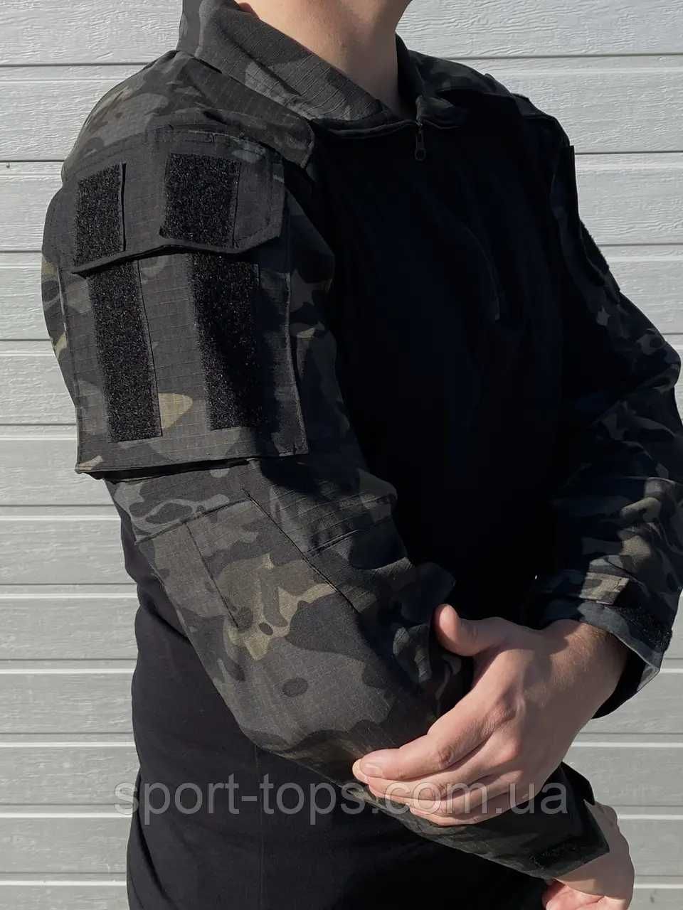 Тактична сорочка Убакс чорний камуфляж/ Tactical Ubacs