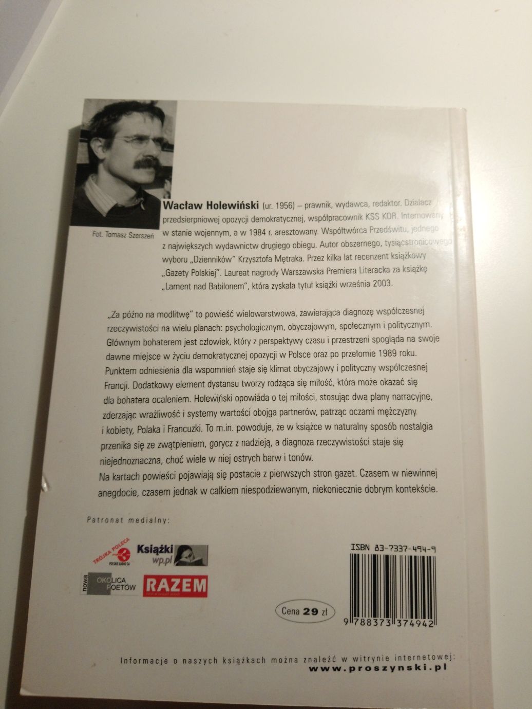 Wacław Holewiński - Za późno na modlitwę