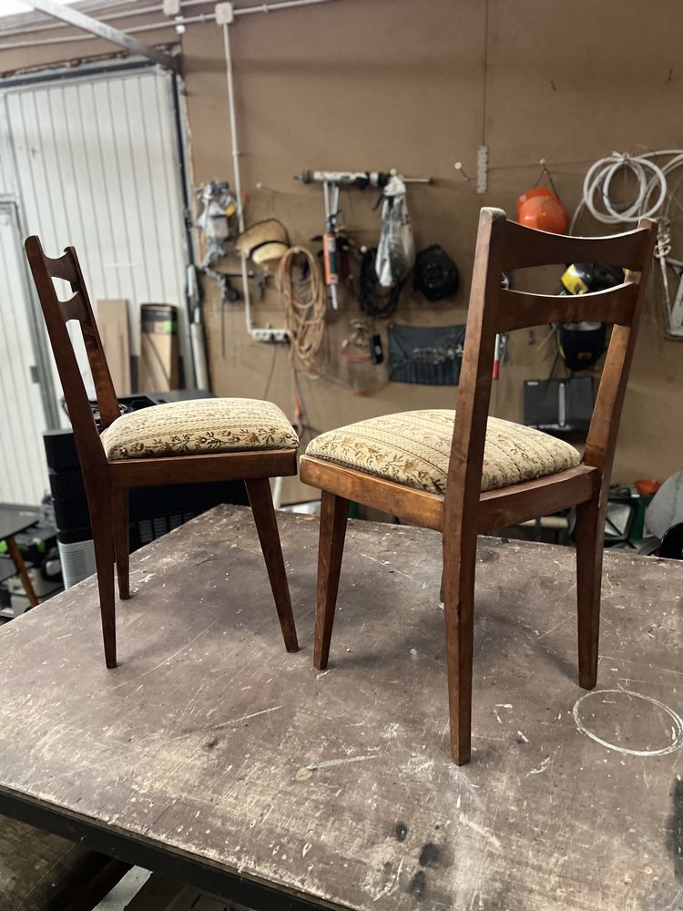 Krzesła drewniane vintage prl lata 60’