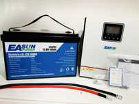 Комплект інвертор EAsun 1kw 12v + акумулятор EAsun 12v LiFePo4