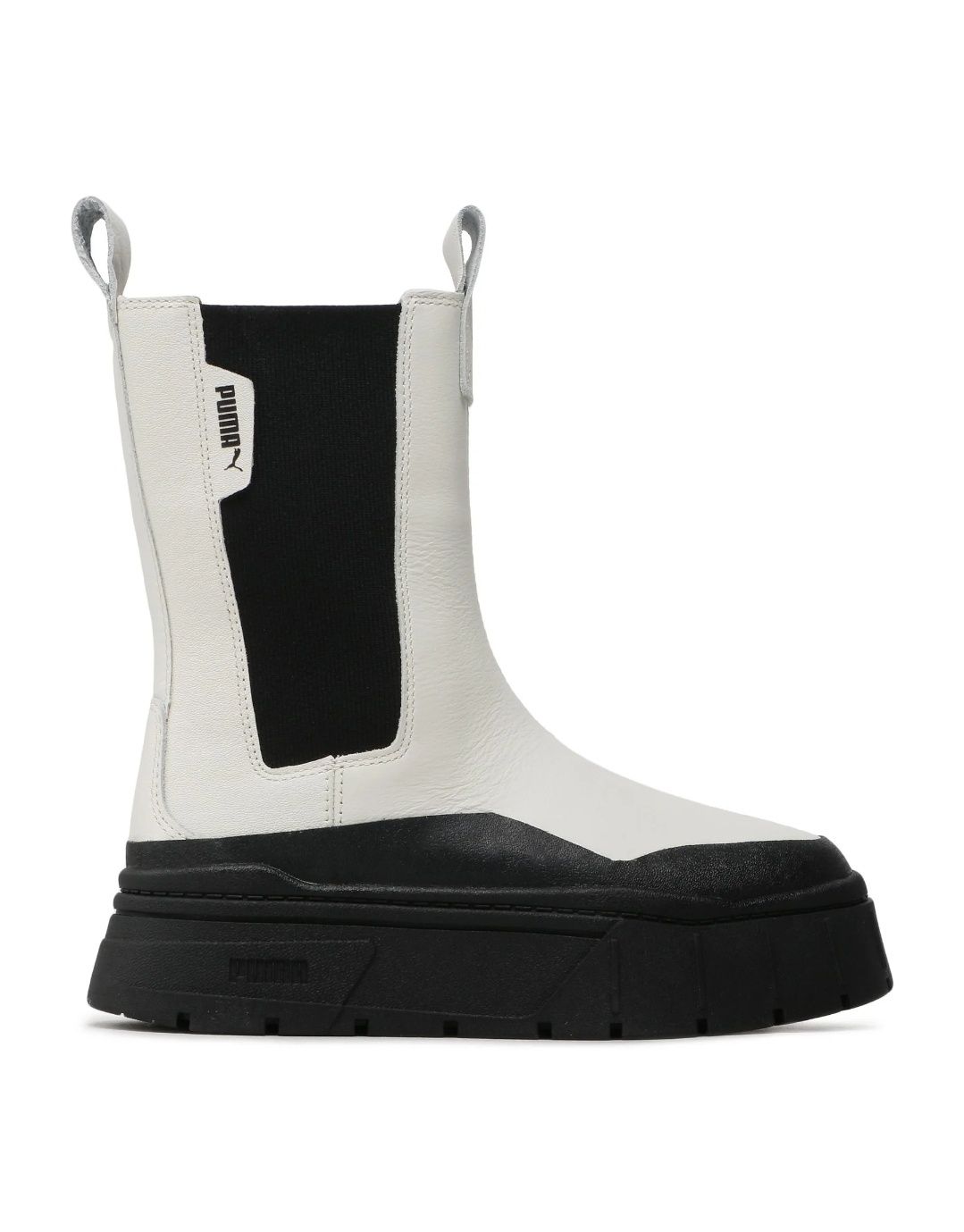 PUMA Mayze Stack botki na platformie 40 41 skóra nat. black white NEW