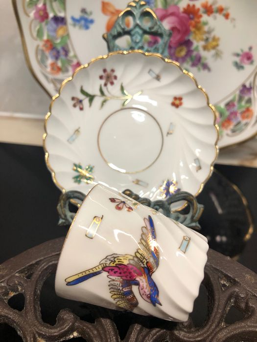 Porcelana Chávena de café com pires SAXE
