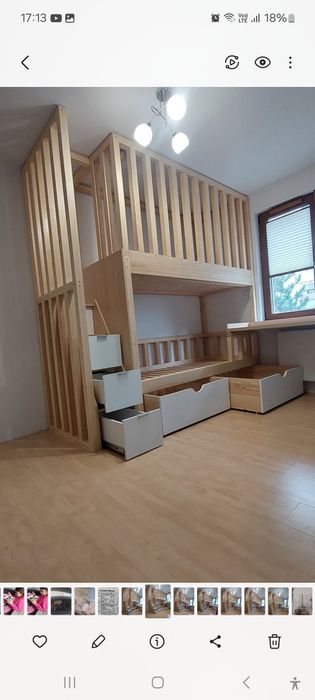 Łóżka ,antresole zabudowy z drewna na wymiar