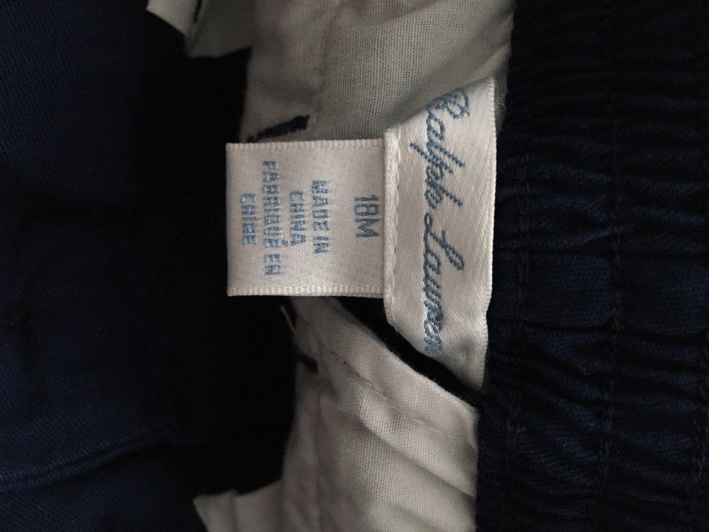 Nowe spodnie Polo Ralph Lauren z paskiem, na chrzest, święta, roczek