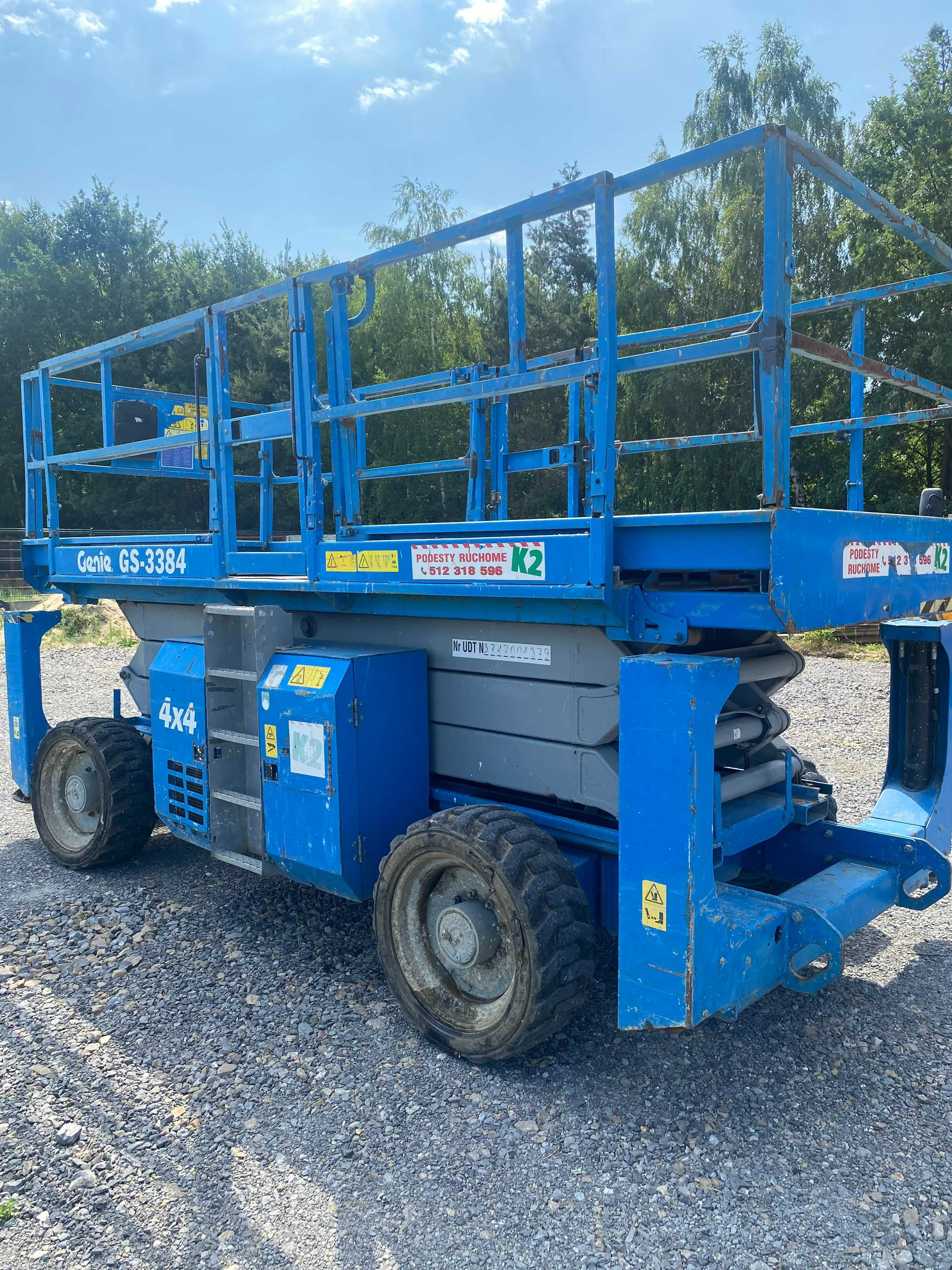 Wynajem podnośnika podnośników podestów wózków JLG Genie Manitou K2