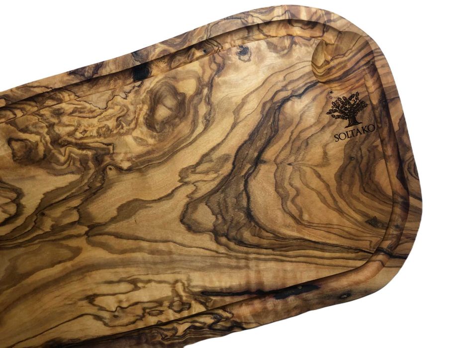 SOL59 Rustykalna Drewniana Deska Do Krojenia Z Drewna Oliwnego 35x18