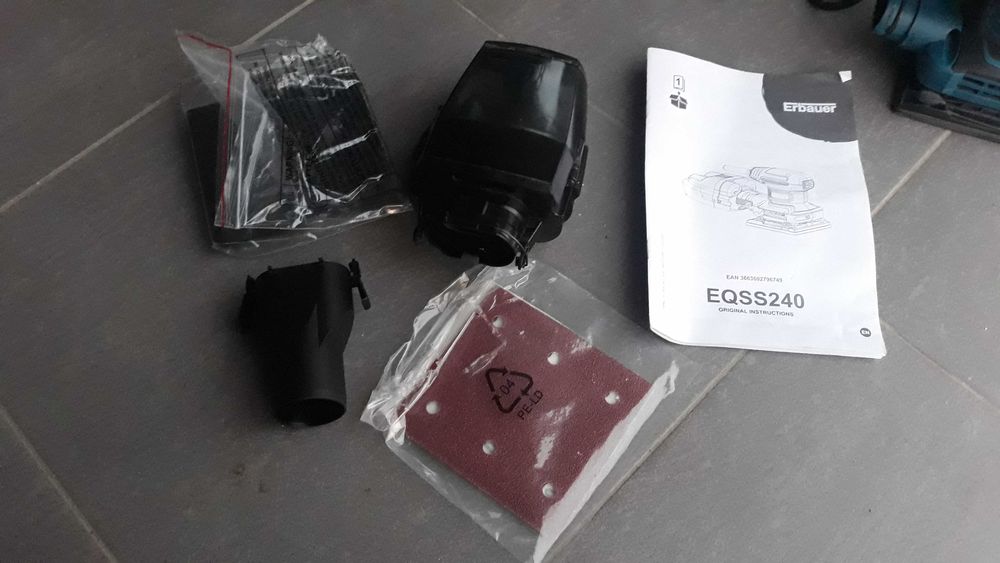 Szlifierka oscylacyjna Erbauer eqss240 z torbą i akcesoriami 240 Wat