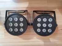 2x FRACTAL PAR LED 9X10W reflektor sceniczny par led rgbw dmx lampa