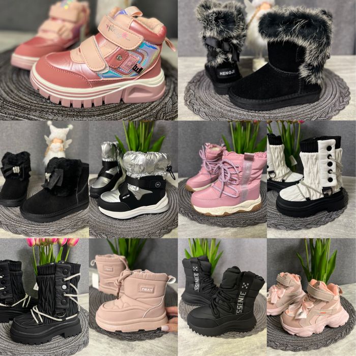 Зимові чобітки для дівчинки черевики,уггі для дівчинки дутики