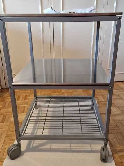 Carrinho/Ilha de cozinha metálico em inox - UDDEN Ikea