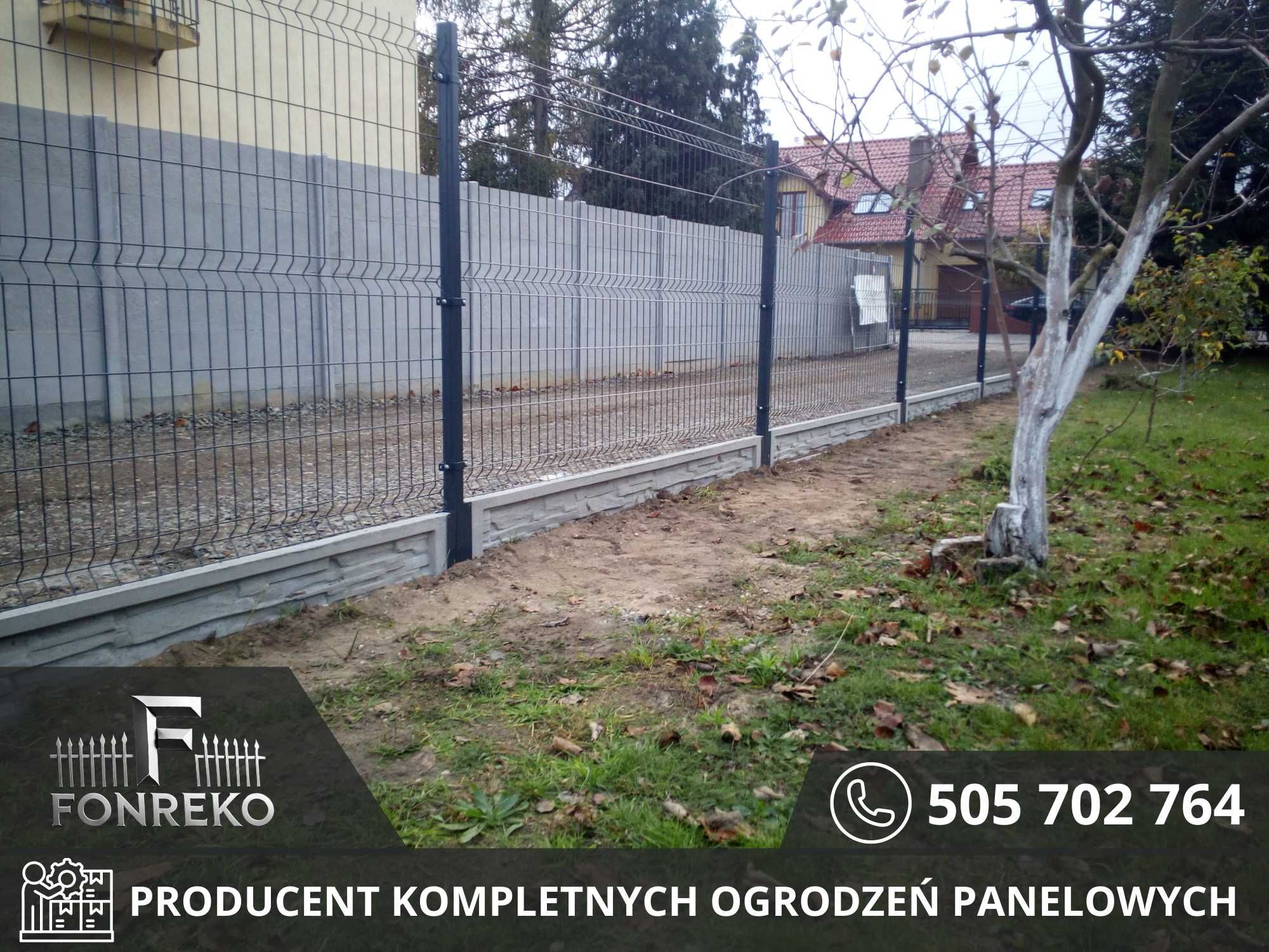 Kompletne Ogrodzenie Panelowe + Podmurówka Gotowy Zestaw do Montażu