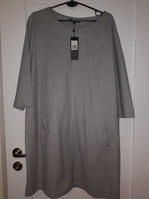 Sukienka damska luźna z rękawem 3/4