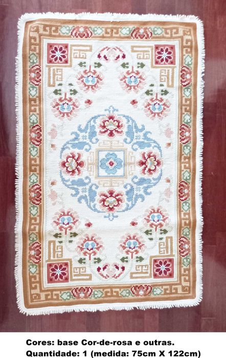 3 Tapetes de Arraiolos (rosa) Portugal