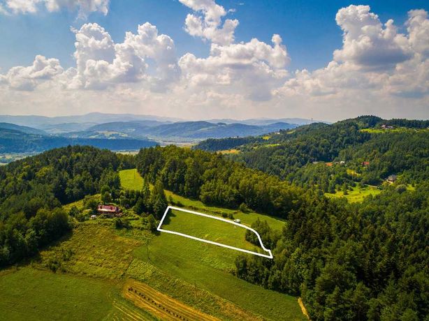 Piękna działka budowlana 39 ar  - Tropie, gmina Gródek nad Dunajcem.