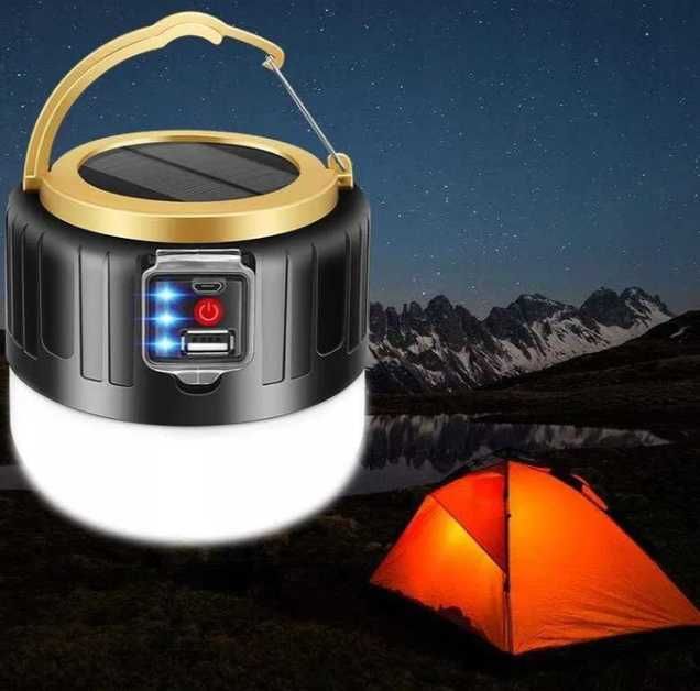 Lampa wielofunkcyjna akumulator kempingowa solarna