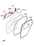 Молдинг задней правой двери ХРОМ 83220-P2001 KIA SORENTO 2020 - 2023г