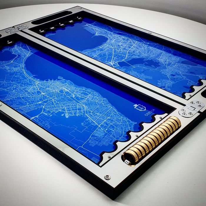 Нарды в стиле хай-тек. Дизайн под заказ. Art-limit. Нарди. Подарунок