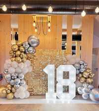 Girlanda balonowa ścianka do zdjęć cekinowa,balony, dekoracje urodziny