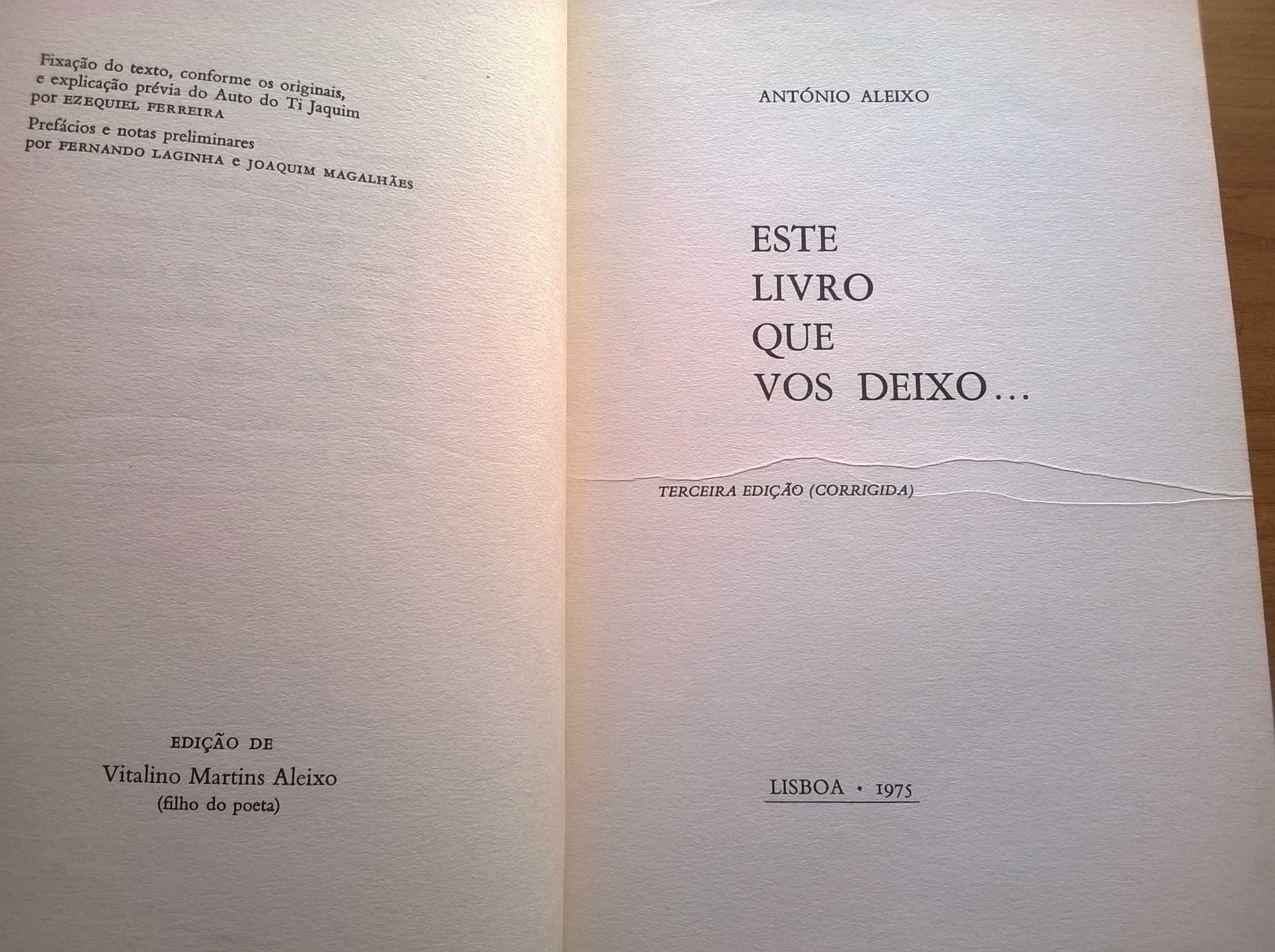 Este Livro que vos Deixo - António Aleixo