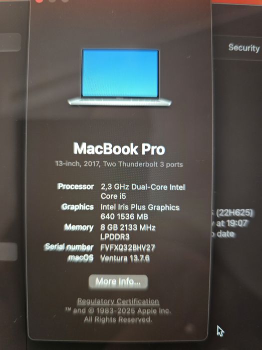 MacBook Pro A1708 • i5 / 8GB / 256GB