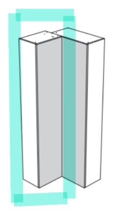 Słupek Pax biały głębokość 58 wys 236