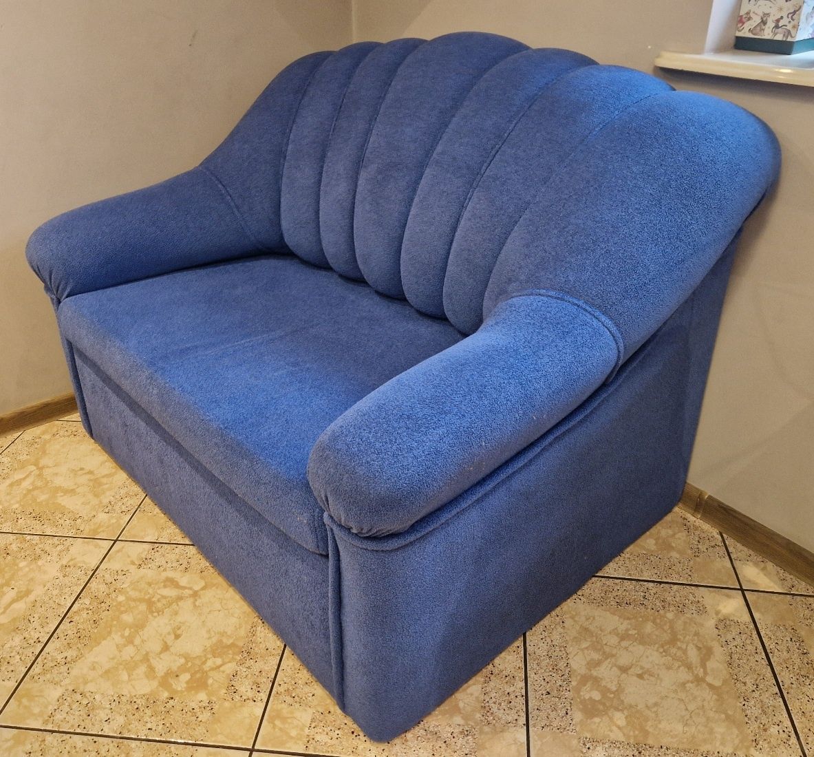 Sofa rozkładana niebieska