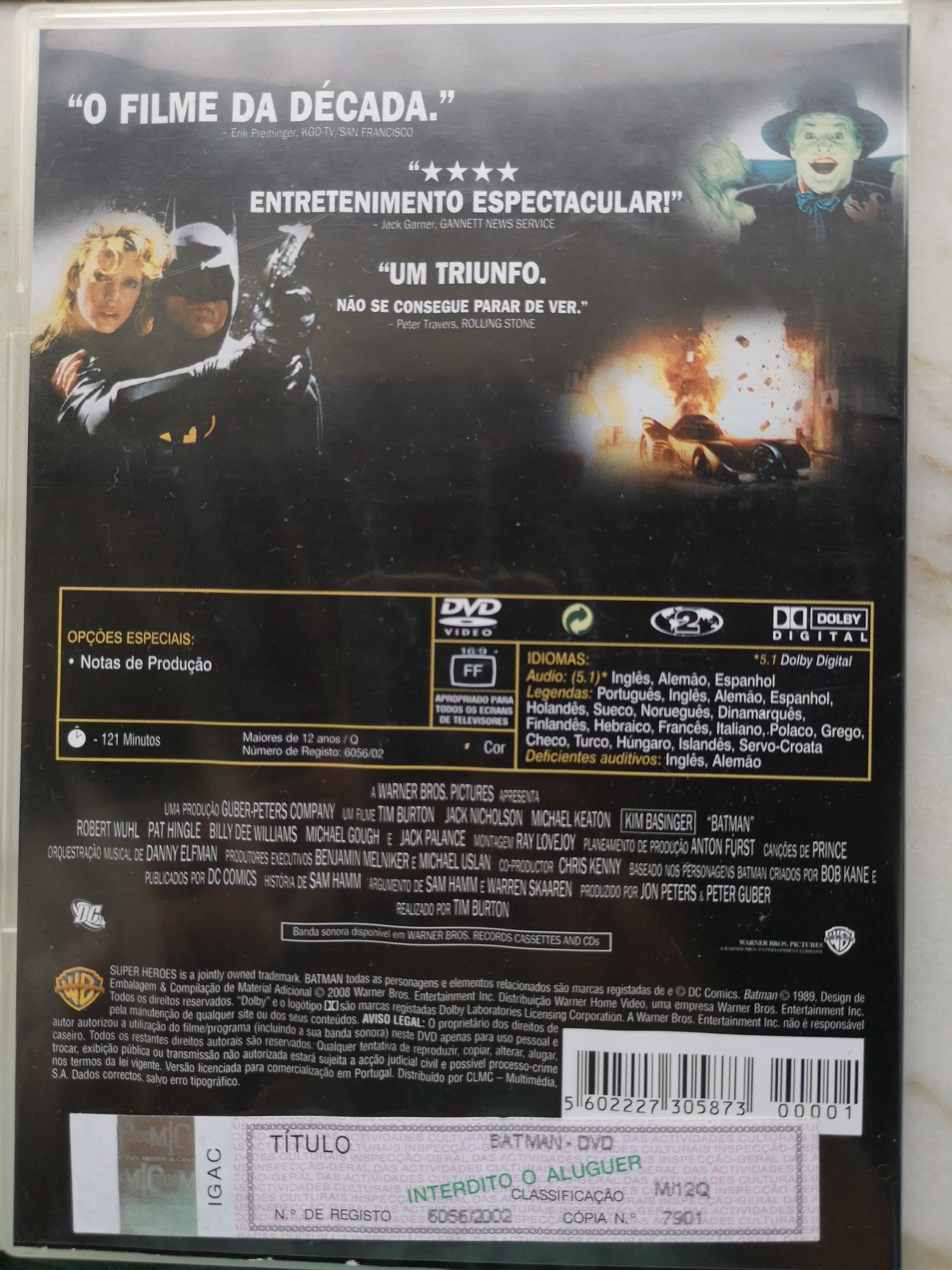 DVD "Batman" - Portes de envio incluídos