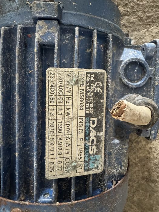 Motoreduktor - paszociągu spirala 90mm - duński