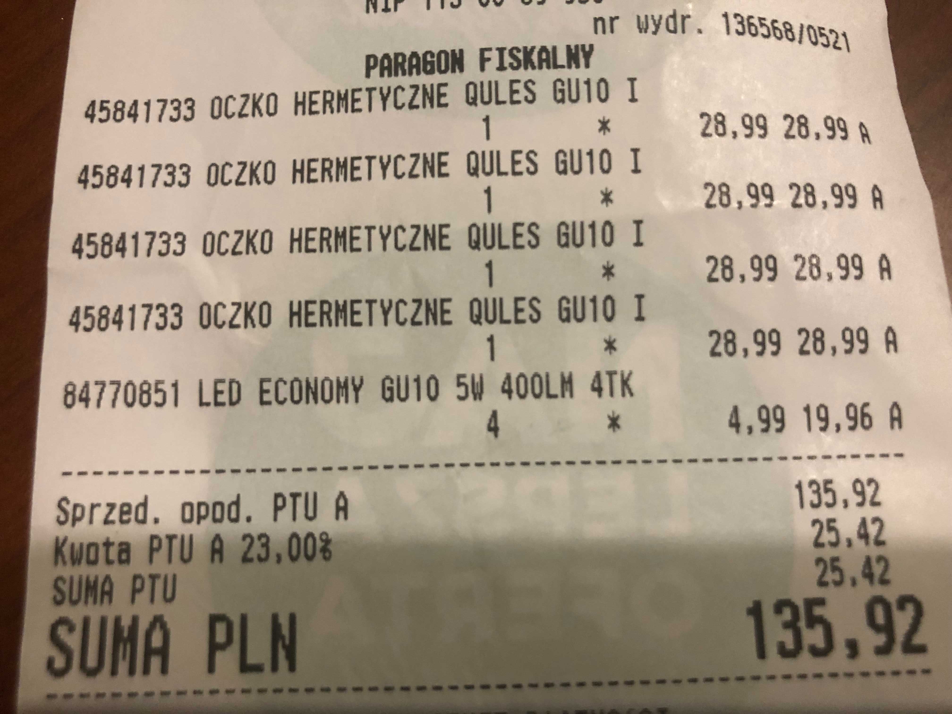 halogen oczko hermetyczne nowe