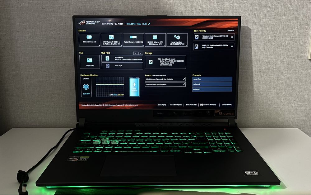 Asus rog strix G17 G713IC HX010