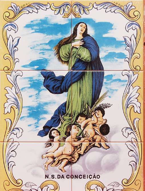 Nossa SENHORA da Imaculada CONCEIÇÃO Painel Azulejos 45x30CM Quadro