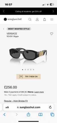 Oculos de sol Versace Biggie (unissexo)