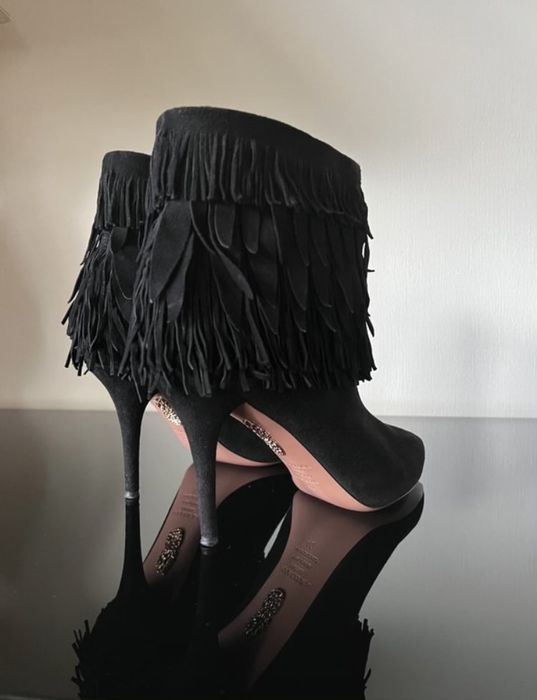 Botki damskie skórzane Aquazzura 40 - 25.5 cm