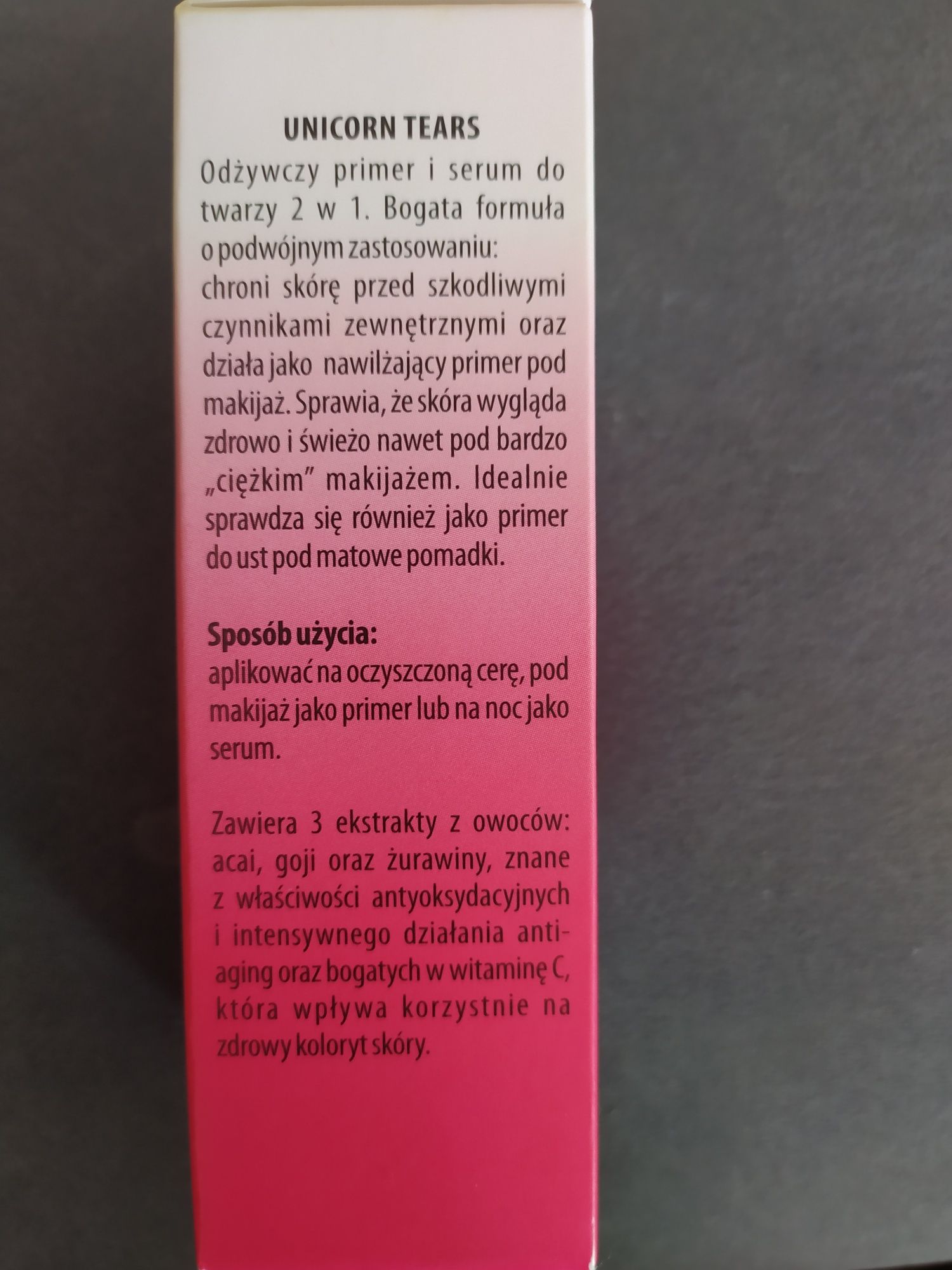 Wibo, Unicorn tears, odżywczy primer i serum. Nowy