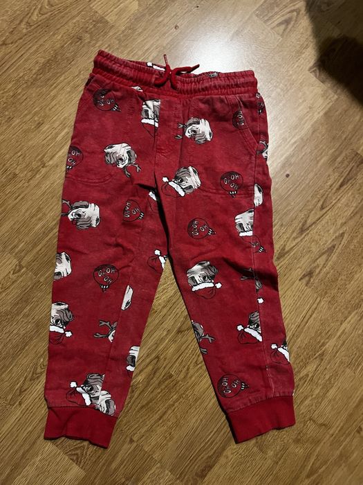 Swiąteczne czerwone spodnie Boże Narodzenie 104