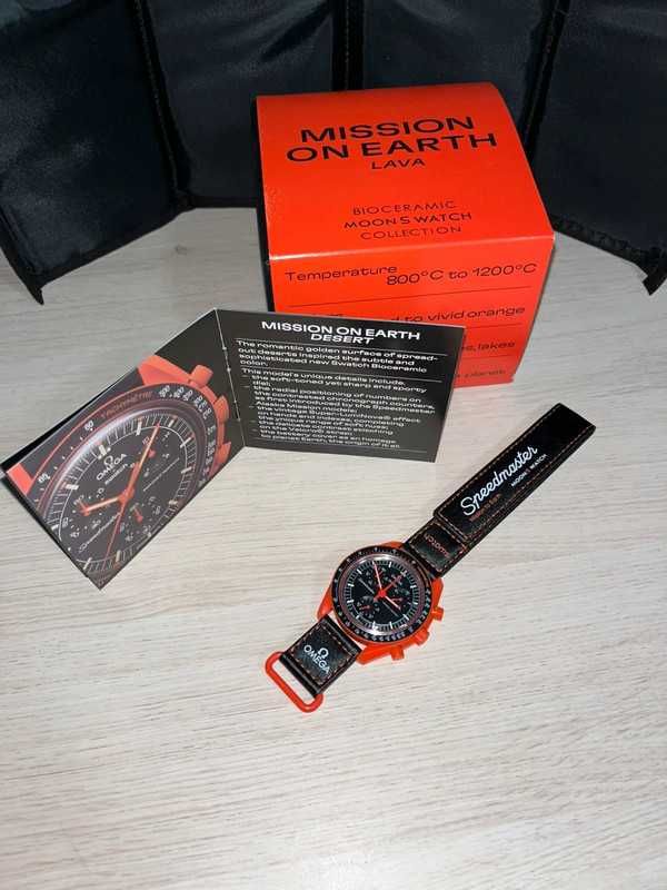 Swatch x Omega LAVA Bioceramic - Fiery Red Volcanic Dial