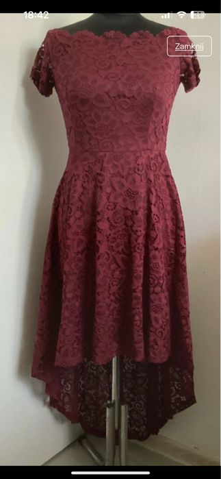 Sukienka bordowa