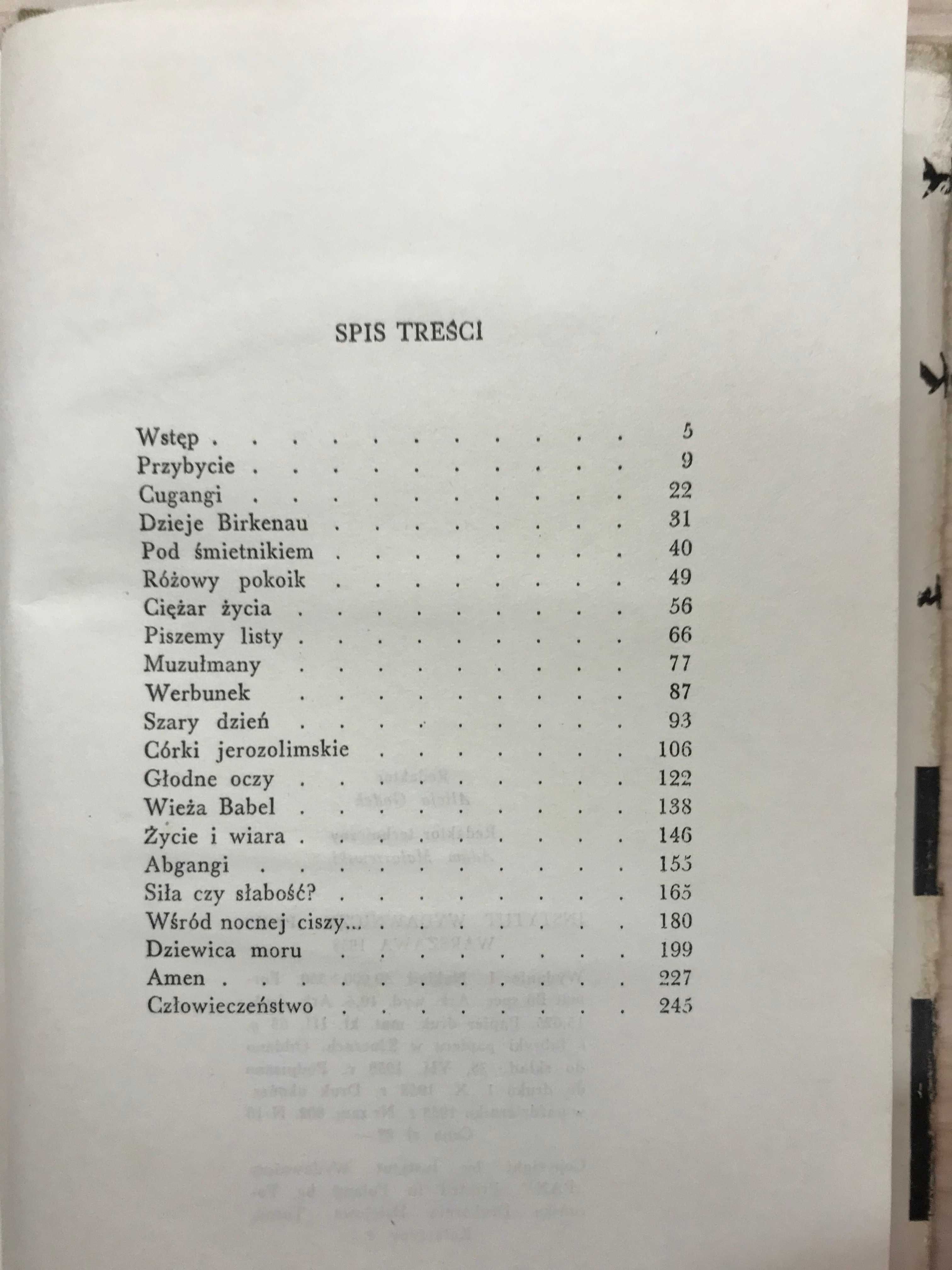 /Literatura obozowa/ Z otchłani Zofia Kossak I wydanie 1958r UNIKAT